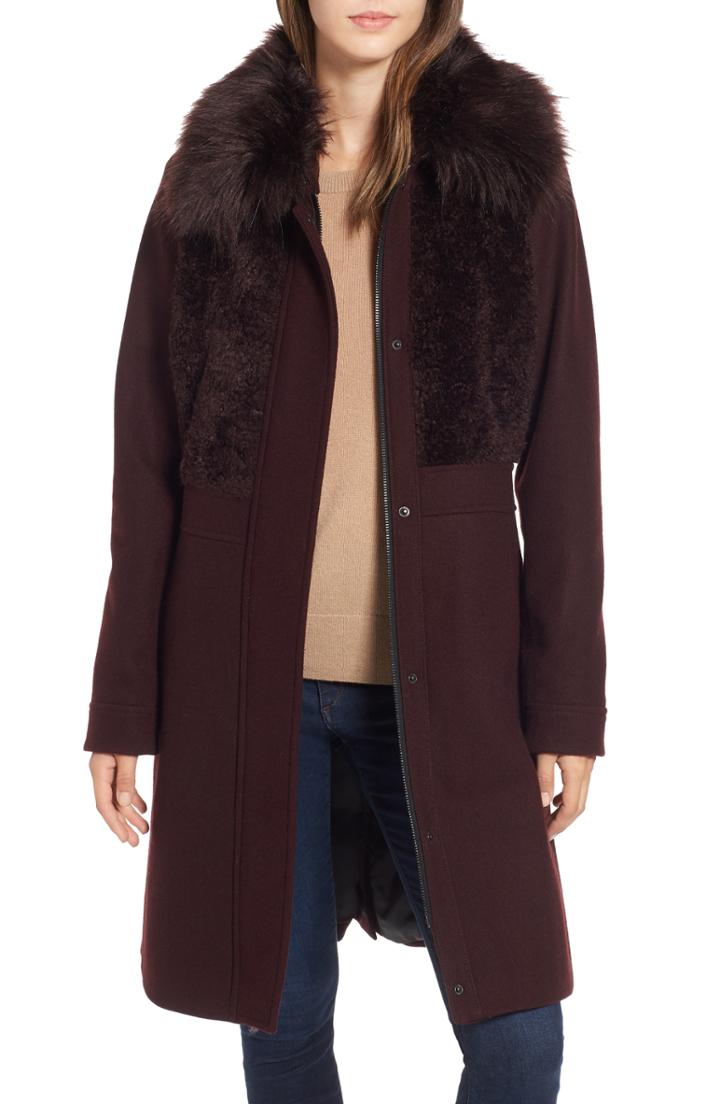 Women's Canada Goose 'mystique' Regular Fit Down Parka With Genuine Coyote Fur Trim (10-12) - Blue
