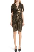 Women's Zero + Maria Cornejo Gathered Metallic Dress - Metallic