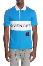 Men's Givenchy Logo Band Pique Polo - Blue