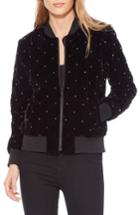 Women's Parker Meredith Velvet Bomber Jacket - Black