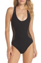 Women's Milly Netting Martinique One-piece Swimsuit - Black