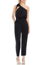 Women's Vince Camuto One-shoulder Crop Jumpsuit, Size - Black