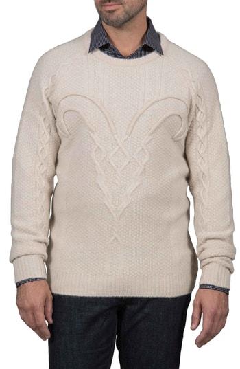 Men's Robert Graham Slim Fit Fortitude Cashmere Sweater - White