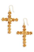 Women's Virgins Saints & Angels Rose Cross Drop Earrings