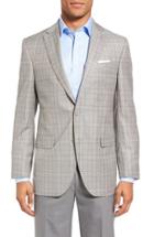 Men's David Donahue Connor Classic Fit Plaid Wool Sport Coat R - Beige