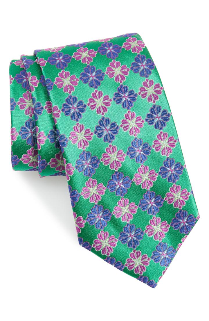 Men's Nordstrom Men's Shop Cole Floral Silk X-long Tie