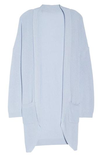 Women's Bp. Stitch Curve Hem Cardigan, Size - Blue