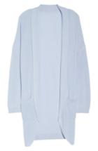 Women's Bp. Stitch Curve Hem Cardigan, Size - Blue