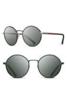 Women's Shwood Hawthorne 50mm Acetate Sunglasses - Black Chrome/ Mahogany/ G15