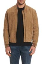 Men's Robert Graham Ramos Suede Bomber Jacket - Brown