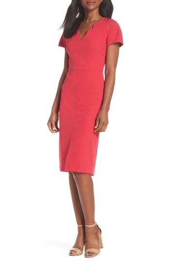 Women's Maggy London Scallop Sheath Dress - Pink