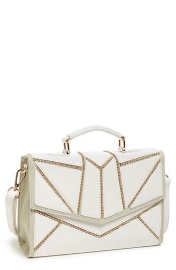 Nila Anthony Studded Satchel White