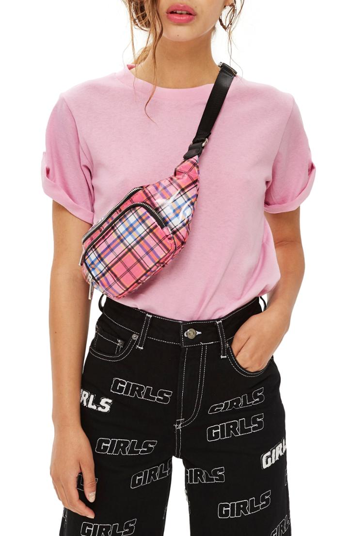 Women's Topshop Rollback Tee Us (fits Like 6-8) - Pink