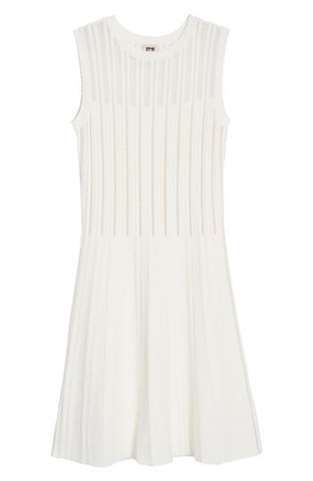 Women's Anne Klein Knit Fit & Flare Dress - White