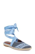 Women's J.w.anderson Logo Ballerina Flat Us / 36eu - Blue