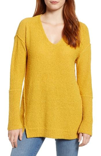 Women's Caslon Boucle Tunic Sweater - Yellow