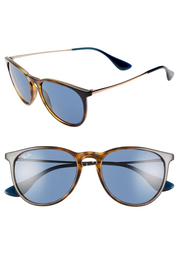 Women's Ray-ban Erika Classic 54mm Sunglasses - Havana/ Blue Solid