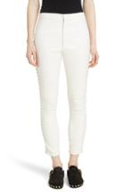 Women's Isabel Marant Medley Lace-up Side Lambskin Leather Pants Us / 38 Fr - White