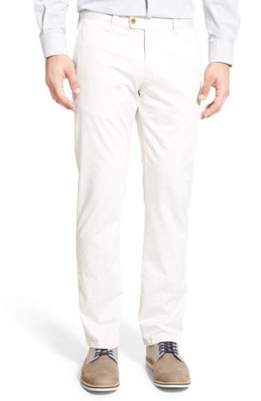Men's Brax Flat Front Stretch Cotton Trousers Eu - Grey
