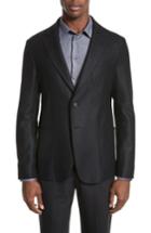 Men's Emporio Armani Regular Fit Jersey Sport Coat R Eu - Black