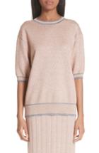 Women's Marc Jacobs Rib Trim Metallic Sweater - Coral