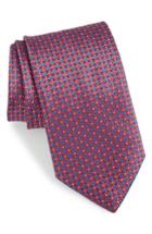 Men's Canali Floral Silk Tie, Size X-long - Pink