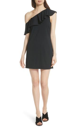 Women's Joie Bronwen Ruffled One-shoulder Dress - Black
