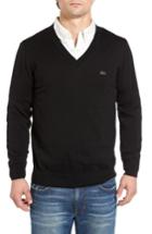 Men's Lacoste Cotton Jersey V-neck Sweater
