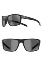 Women's Adidas Whipstart 61mm Rectangle Sport Sunglasses - Shiny Black/ Grey