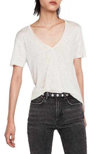 Women's Allsaints Emelyn Metallic Tee - Ivory