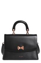 Ted Baker London Lady Bow Flap Top Handle Leather Satchel -