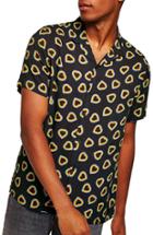 Men's Topman Heart Print Classic Fit Shirt