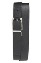 Men's Dunhill Avorities Grain Leather Belt, Size - Black