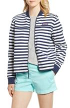 Women's Vineyard Vines Stripe Shep Bomber Jacket - Blue