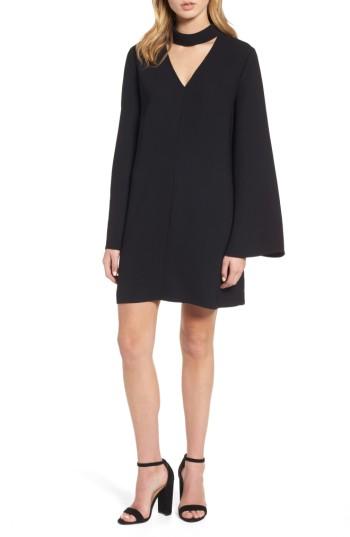 Women's Trouve Choker Bell Sleeve Dress - Black