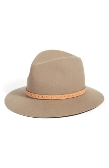Women's Rag & Bone Floppy Brim Wool Fedora - Brown