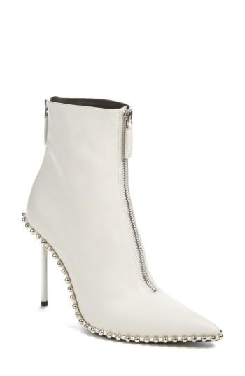 Women's Alexander Wang Eri Zipper Bootie .5us / 36.5eu - White