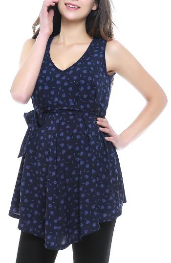 Women's Kimi And Kai Print Chiffon Maternity Top