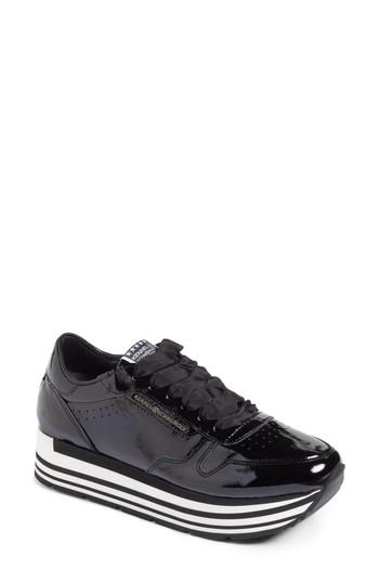 Women's Kennel & Schmenger Nova Patent Leather Sneaker .5 M - Black