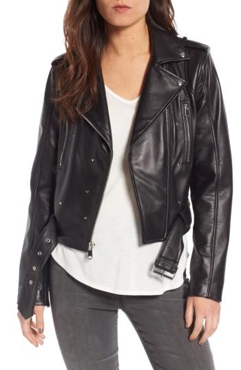 Women's Sam Edelman Starburst Studded Crop Moto Jacket
