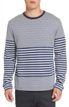 Men's French Connection Stripe Long Sleeve T-shirt - Blue