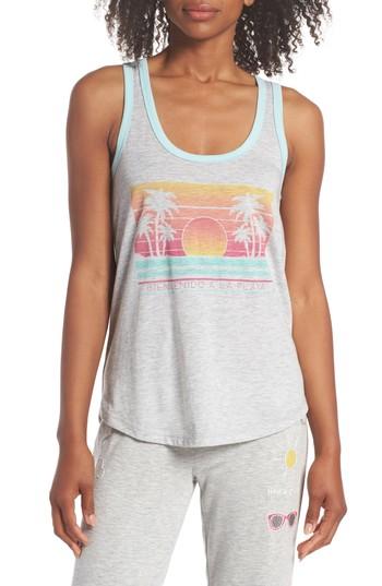 Women's Pj Salvage Graphic Lounge Tank - Grey