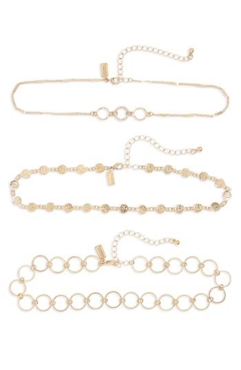 Women's Canvas Jewelry Set Of 3 Chokers