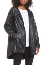 Women's Zella Femme Pleated Hooded Rain Jacket - Black