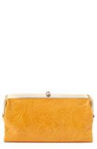 Women's Hobo Lauren Flower Embossed Clutch Wallet - Yellow