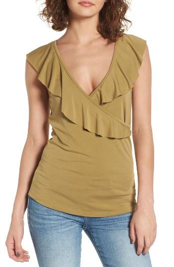 Women's Lira Clothing Bella Ruffle Surplice Top - Yellow