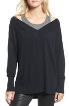 Women's Trouve Spliced Tank Sweater - Black