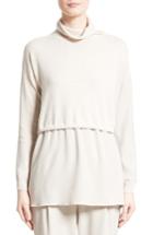 Women's Fabiana Filippi Wool, Silk & Cashmere Layered Turtleneck Us / 38 It - White