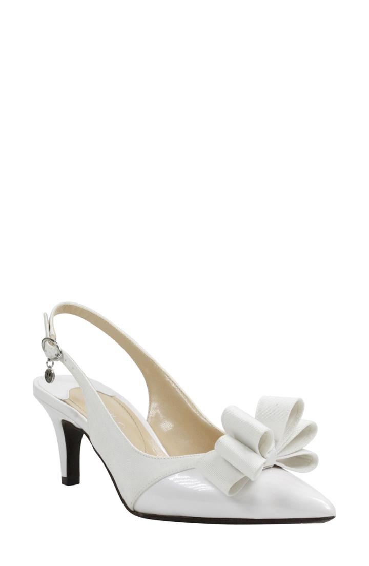 Women's J. Renee Gabino Slingback Pump M - White