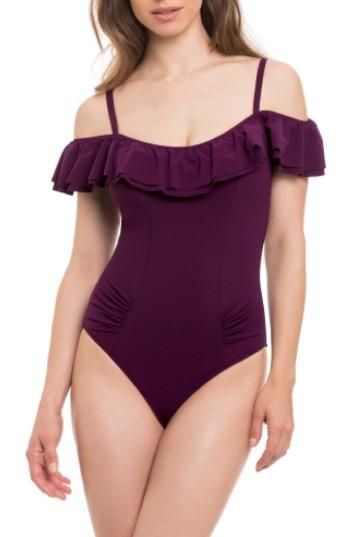 Women's Profile By Gottex Cold Shoulder One-piece Swimsuit - Red